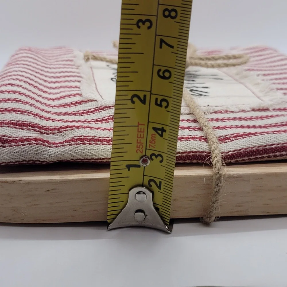 Robert Stanley Christmas Wood Cutting Board and Striped Kitchen Towel Gift Set